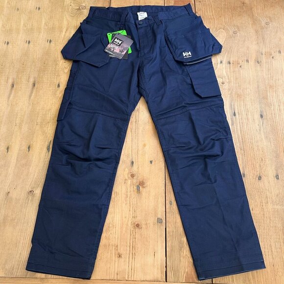 NWT Helly Hansen Luna Light Construction Pants Navy Blue 12 NEW 33/30 - Picture 2 of 10